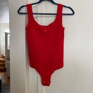 Stylish Red Women's Bodysuit